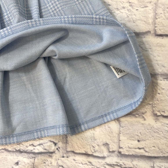 Altar’d State Pleated Mini Skirt Blue and White Plaid Size Medium NWT - Picture 3 of 9